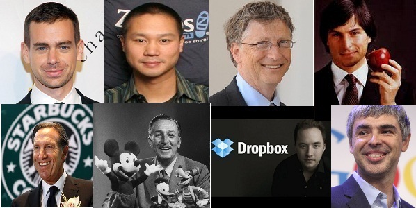 Steve Jobs, Jack Dorsey, Bill Gates